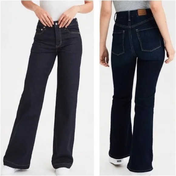American Eagle Denim - American Eagle Super stretch Wide leg High rise Y2K essential contemporary Jeans